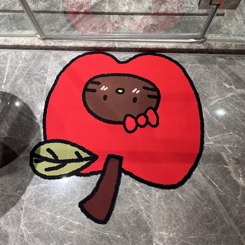 Whimsical Fruit-Themed Floor Mat
