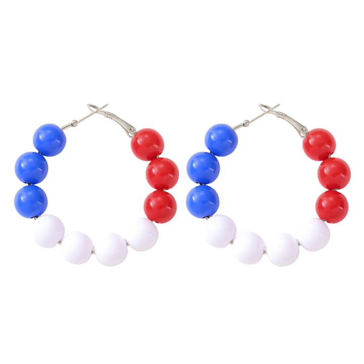 Women nan enamel horseshoe earrings with star motif and fishhook closure Bowlift