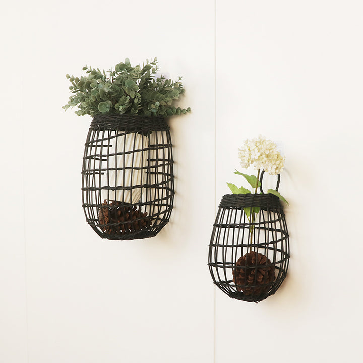 Handwoven Natural Storage Baskets with Handles Bowlift