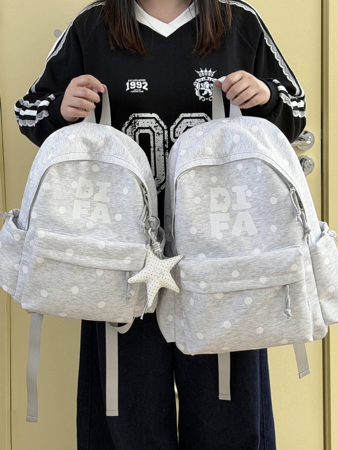 Polka Dot Casual Backpack