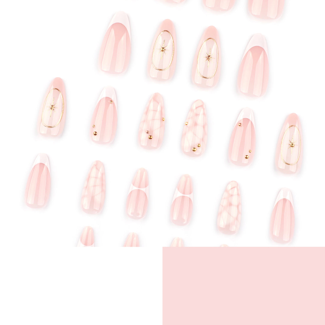 Elegant artificial nails with lustrous accents Bowlift