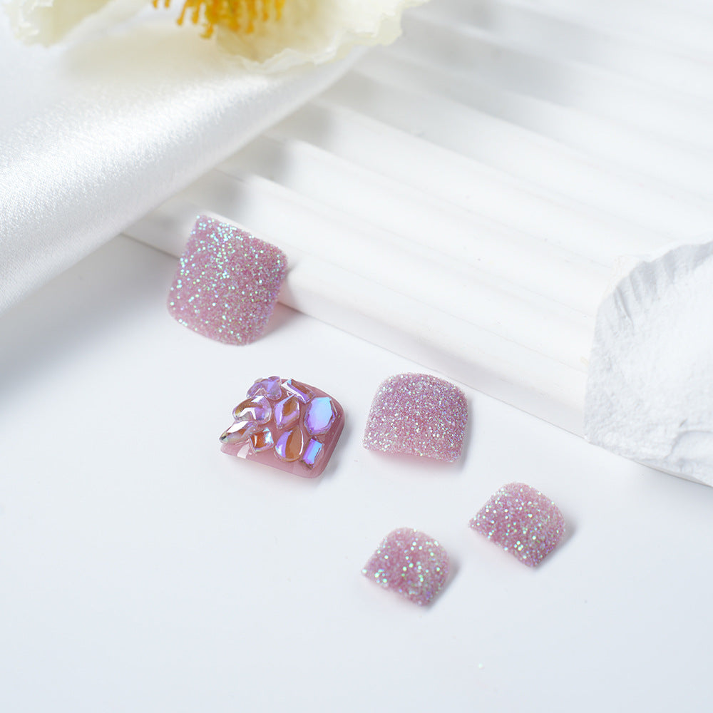 Glittering Rhinestone Press-On Nail Set Bowlift