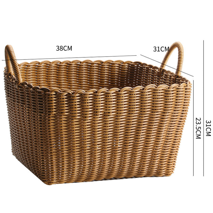 Unisex Braided Storage Basket with Practical Handle Bowlift