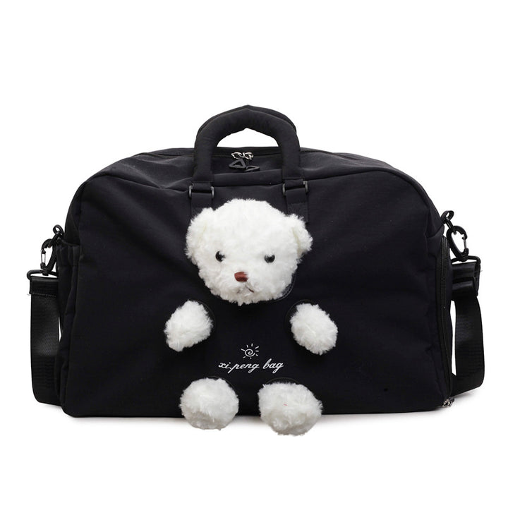 Travel bag with cute plush bear Bowlift