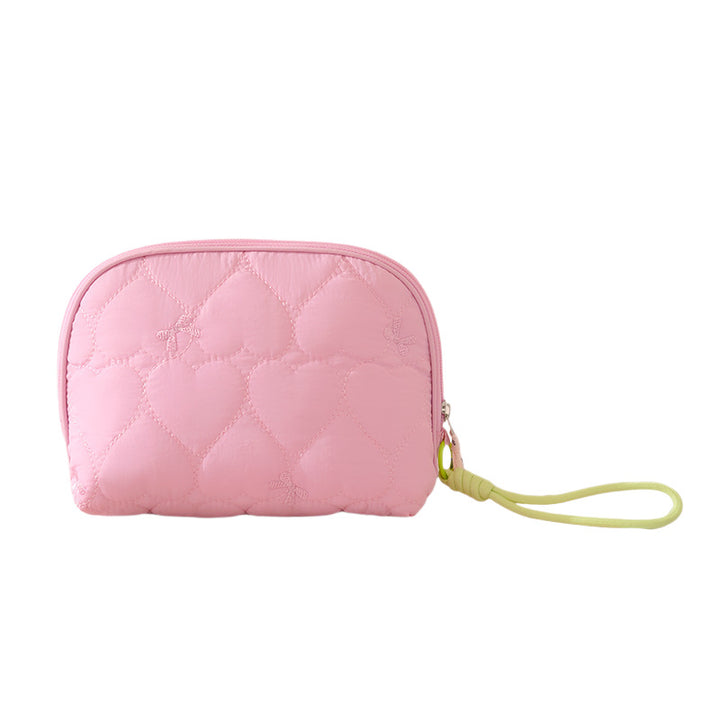 Heart-Quilted Makeup Bag Bowlift