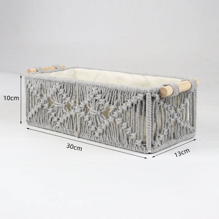 Storage basket with macrame pattern Bowlift