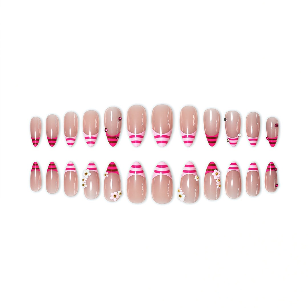 Elegant Floral Nail Art Bowlift