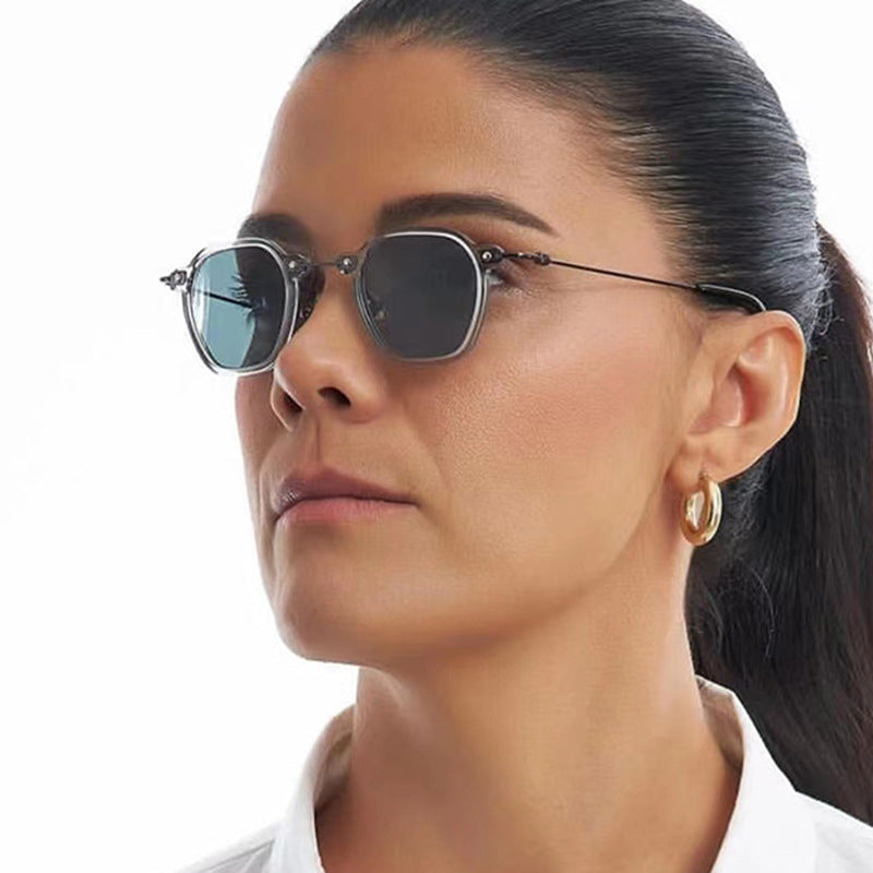 Ladies stylish sunglasses with unique hexagonal shape and sturdy frame Bowlift