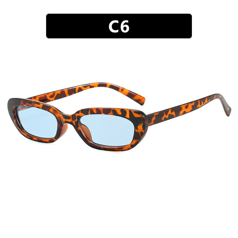 Women's trendy cat-eye sunglasses with transparent plastic frame and UV protection Bowlift