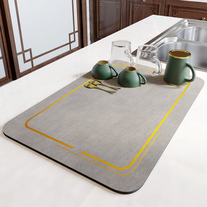 Vintage Mosaic Kitchen Counter Mat Bowlift