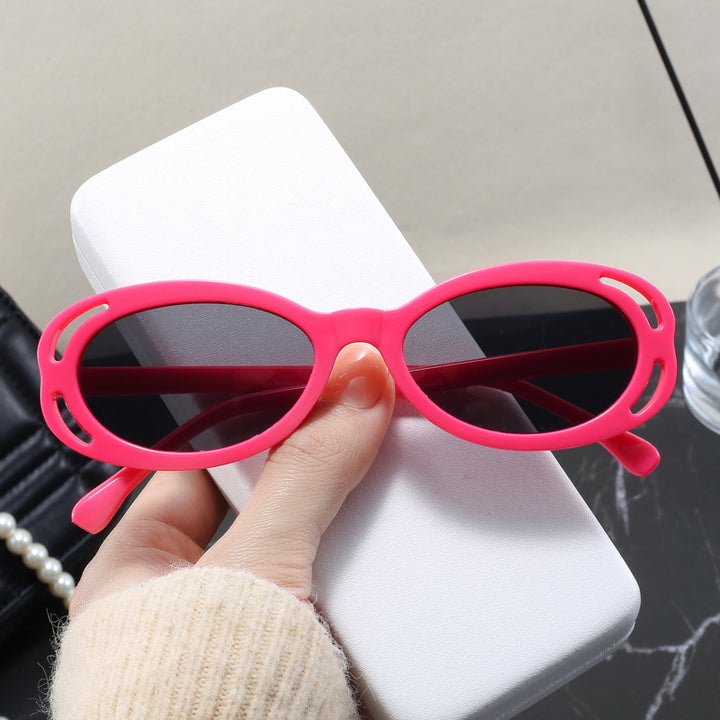 Women's fashionable sunglasses with oval frame and unique design Bowlift