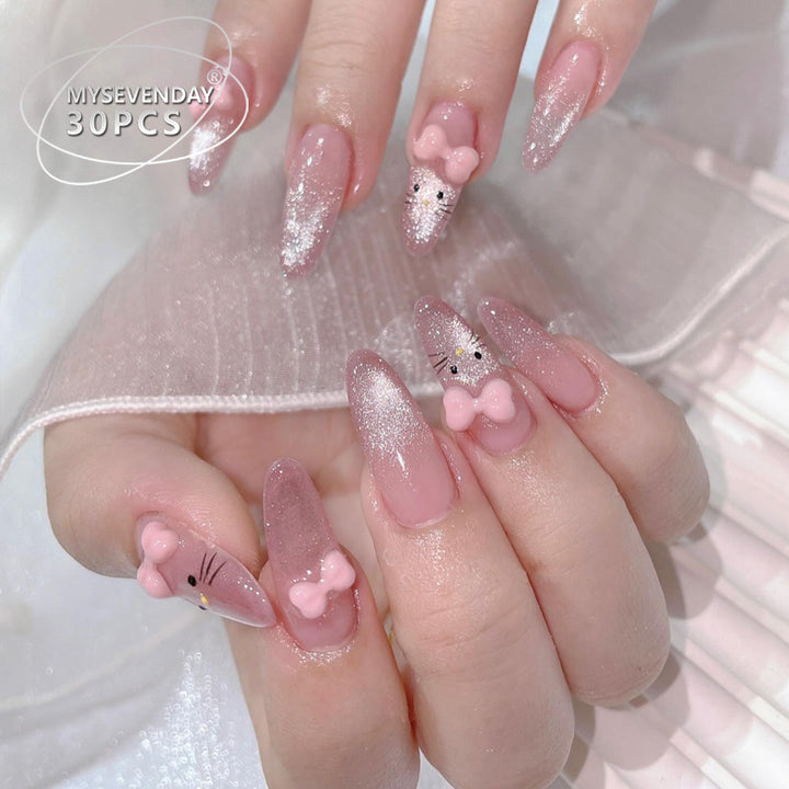 Playful Themed Press-On Nail Set Bowlift