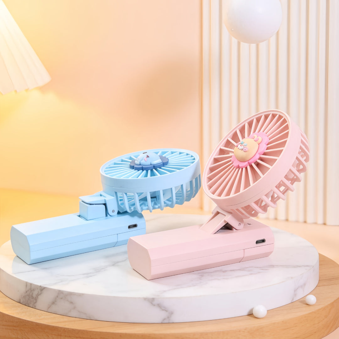 Portable ladies hand fan in cute lion design Bowlift