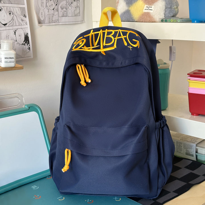 Casual Backpack with Cute Plush Keychain Bowlift