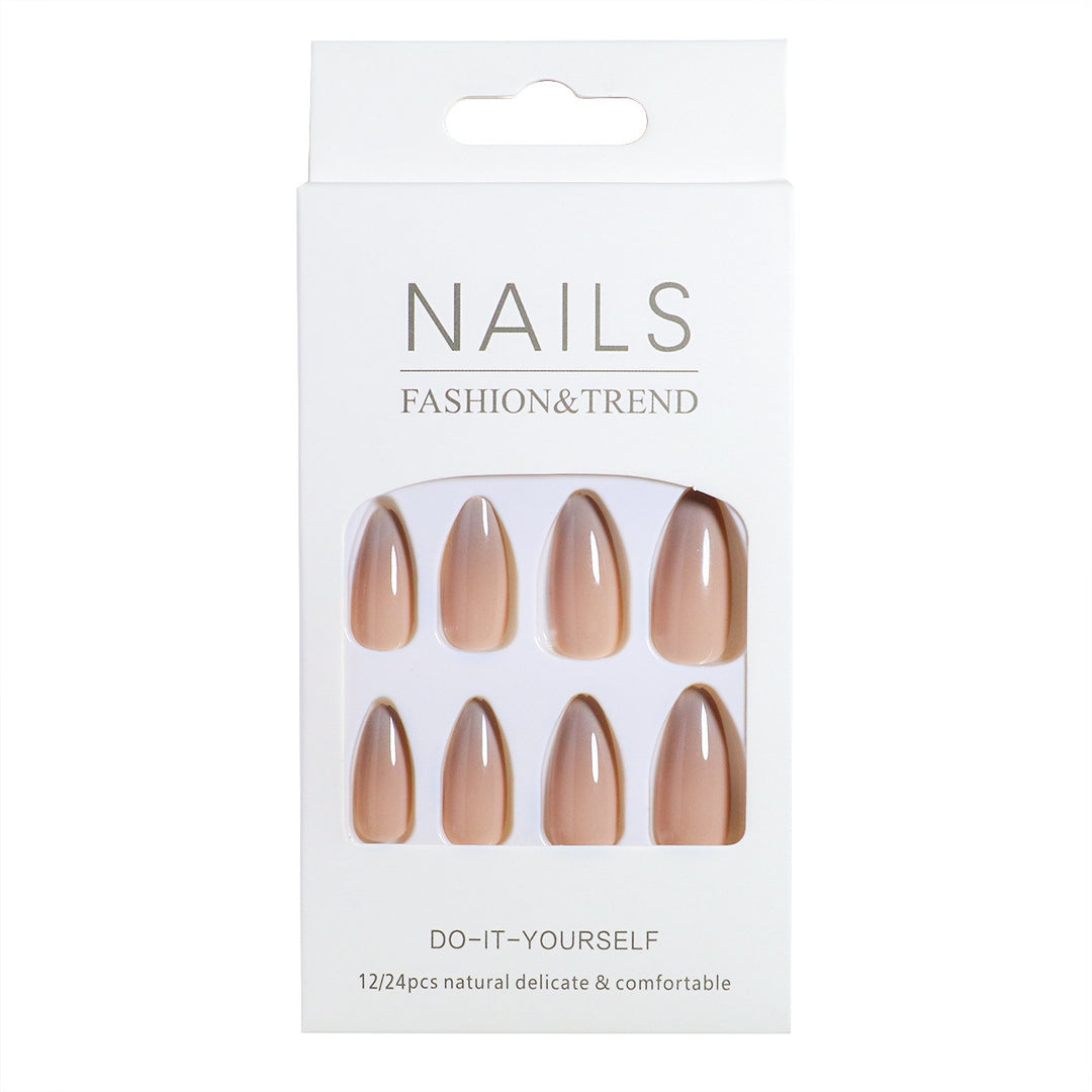 Natural Effect Press-On Nail Set Bowlift