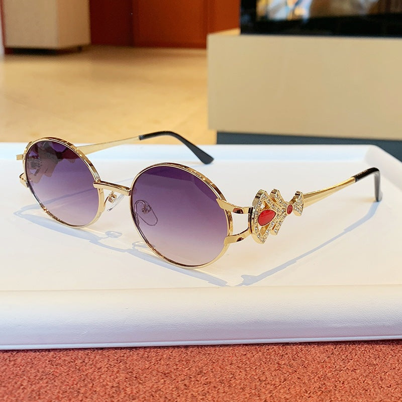 Ladies elegant rectangular sunglasses with glamorous embellishments Bowlift