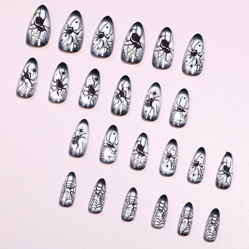 Artistic Halloween-Themed Press-On Nail Art Bowlift