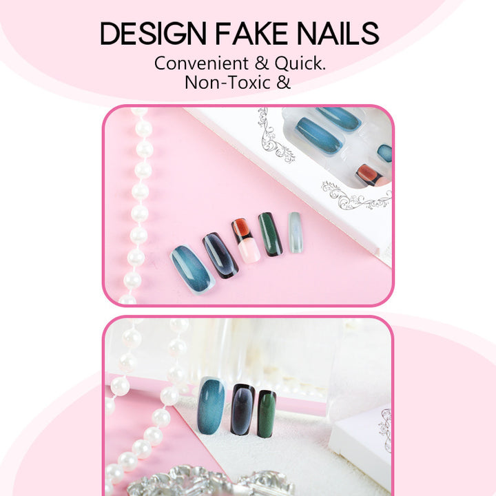 Acrylic nail set with stylish gradient color effects Bowlift