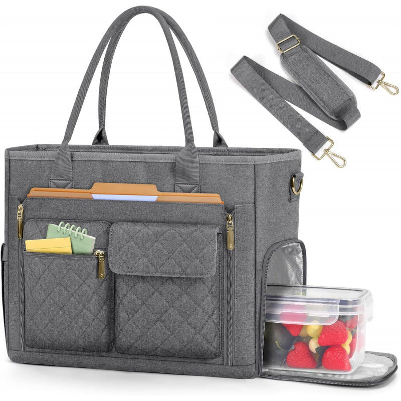 Multifunctional tote bag with structured interior layout and removable compartments Bowlift