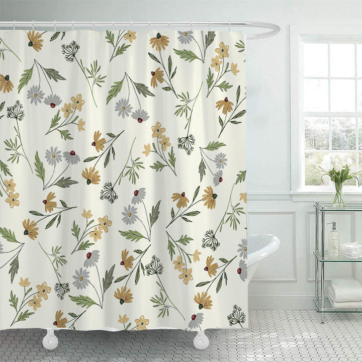 Floral Patterned Shower Curtain Bowlift 1784860161