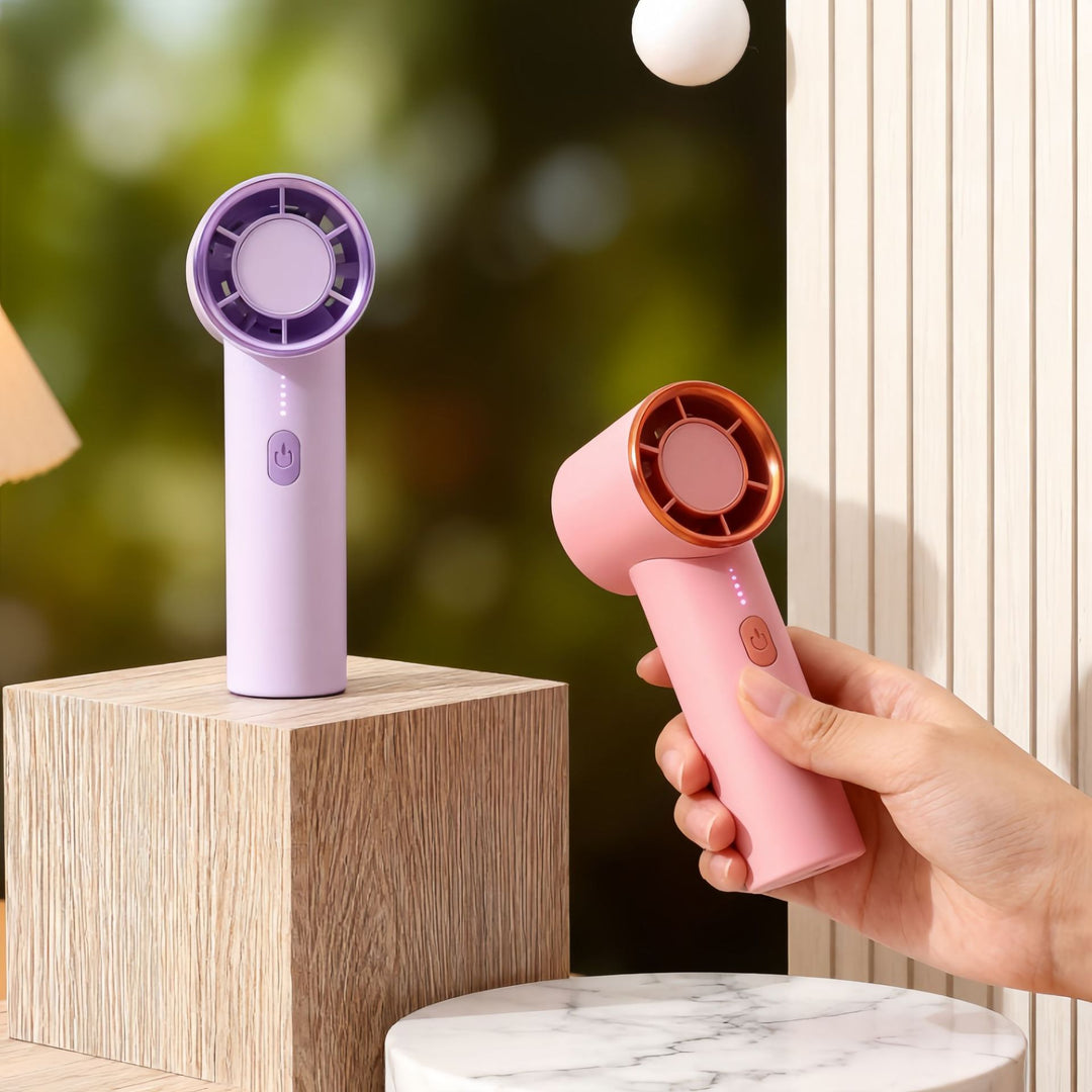 Women's portable mini fan with ergonomic design Bowlift