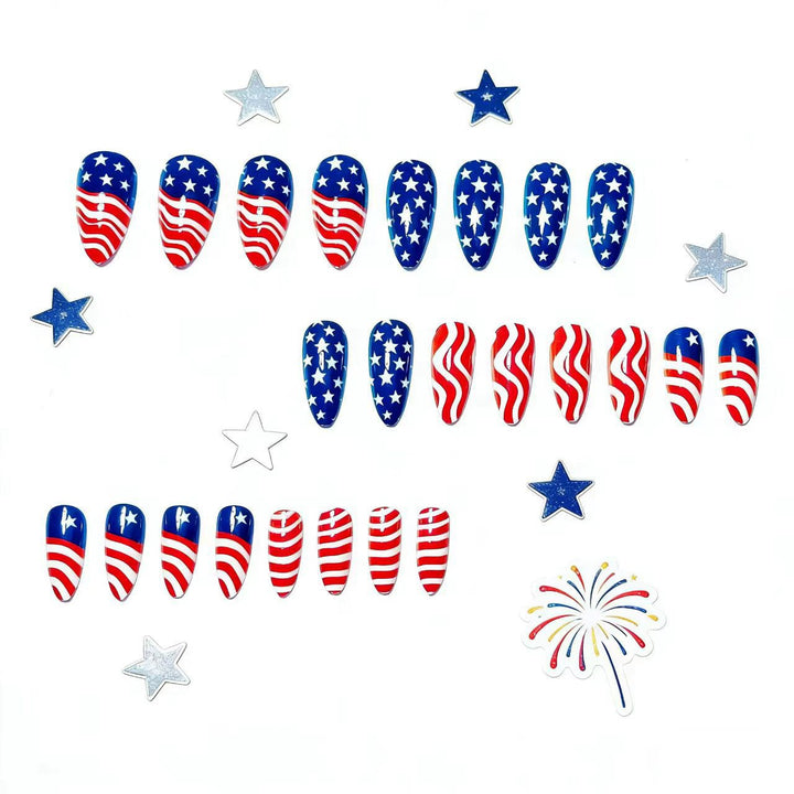 Patriotic Nail Art Bowlift