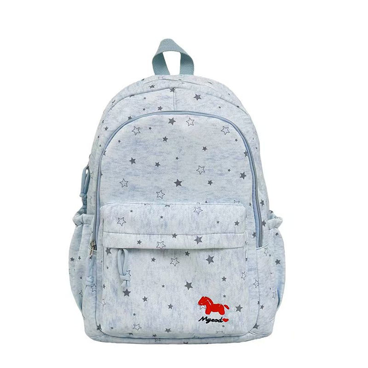 Star-Patterned Casual Backpack Bowlift
