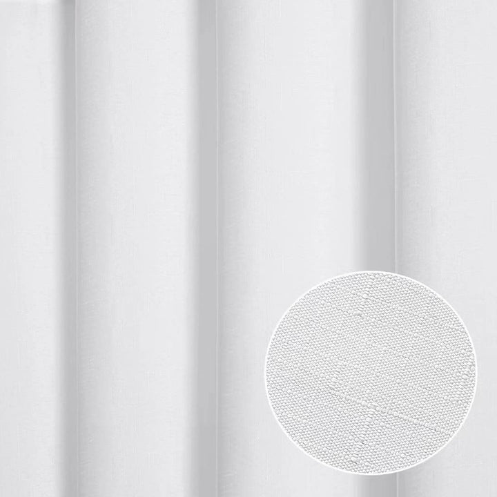 Textured Linen Shower Curtain Bowlift