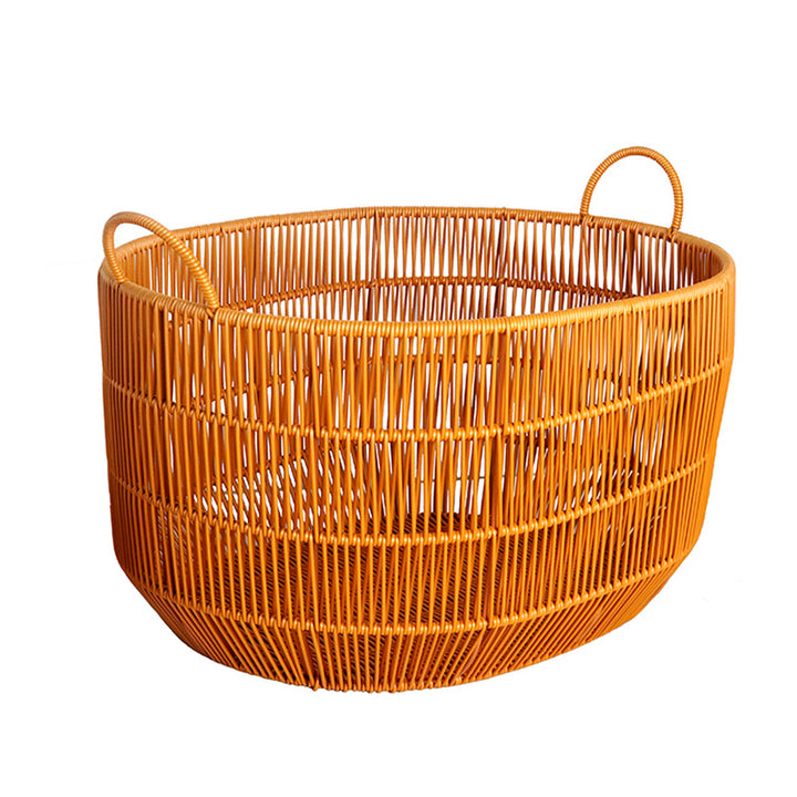 Women Braided Storage Basket with Practical Handles Bowlift