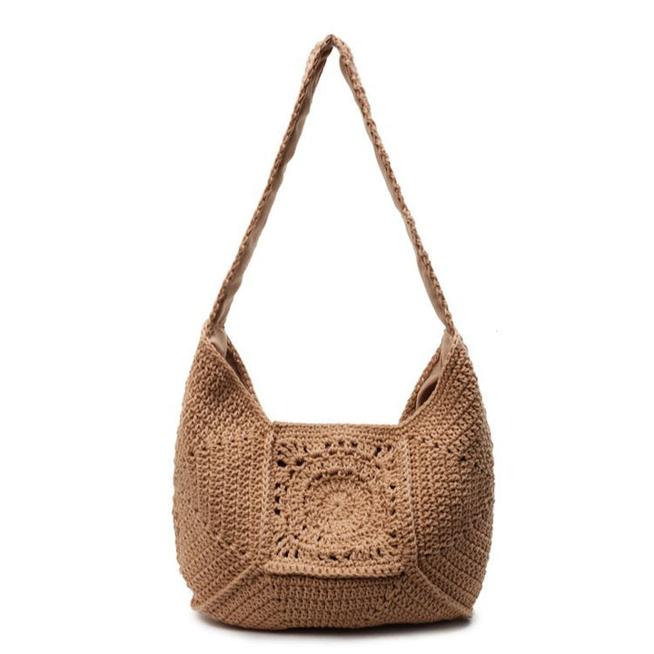 Macramé Shoulder Bag with Artistic Design Bowlift