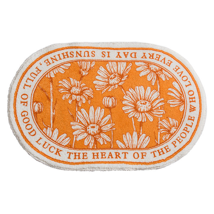 Floral Emblazoned Area Mat Bowlift