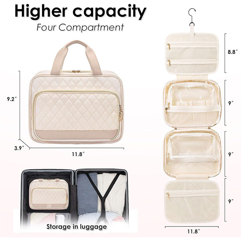 Padded Cosmetic Organizer Bag with Structured Exterior Bowlift