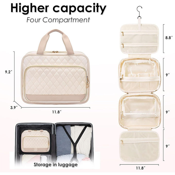 Padded Cosmetic Organizer Bag with Structured Exterior Bowlift