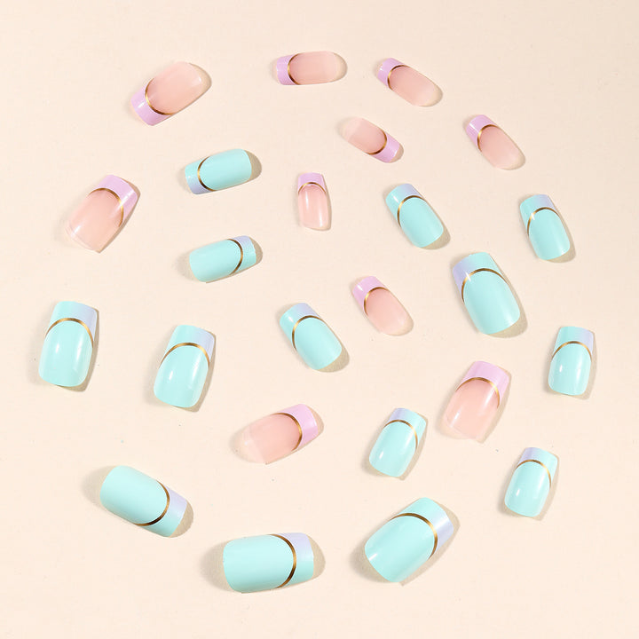 French Tip Acrylic Nail Art Design Bowlift