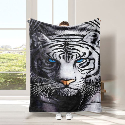 Tiger-Themed Soft Plush Throw Blanket