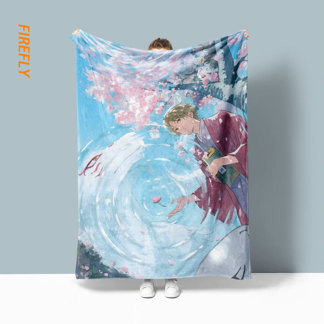 Artistic Anime-Inspired Fleece Blanket
