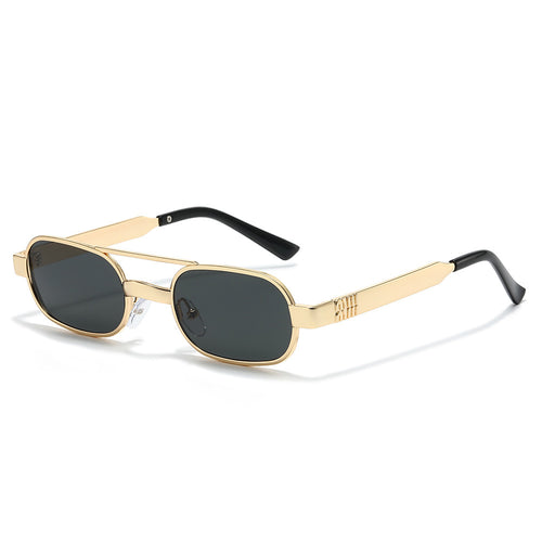 Fashion-Forward Retro Oval Frame Sunglasses Bowlift