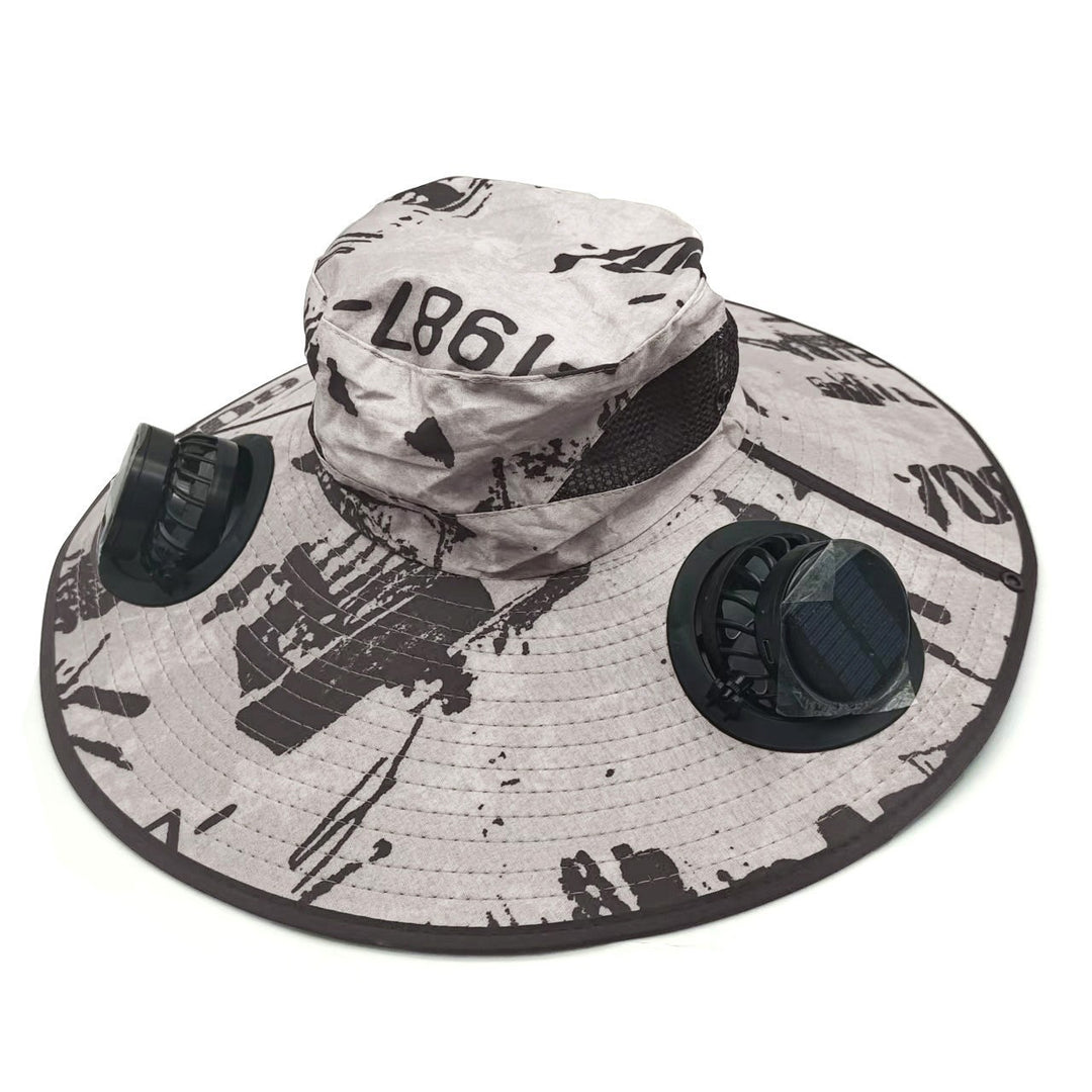 Sunscreen hat with dual USB fans, breathable mesh and adjustable chin strap Bowlift