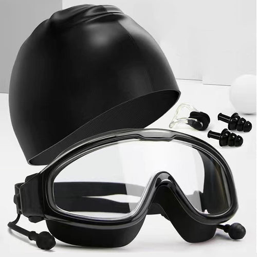 Diving goggles with comfortable silicone rim and waterproof earplugs Bowlift
