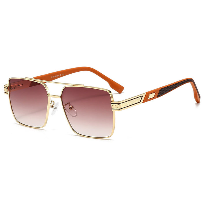 Women's fashionable square sunglasses with stylish rubber temples Bowlift
