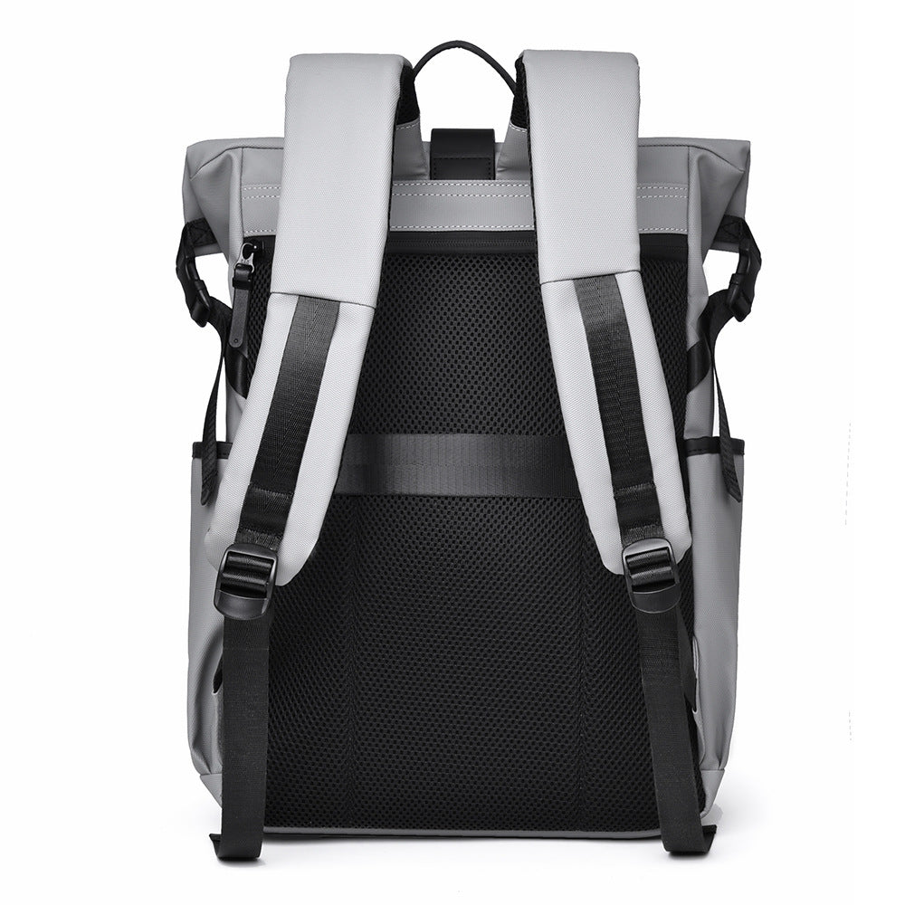 Stylish Roll-Top Travel Backpack Bowlift