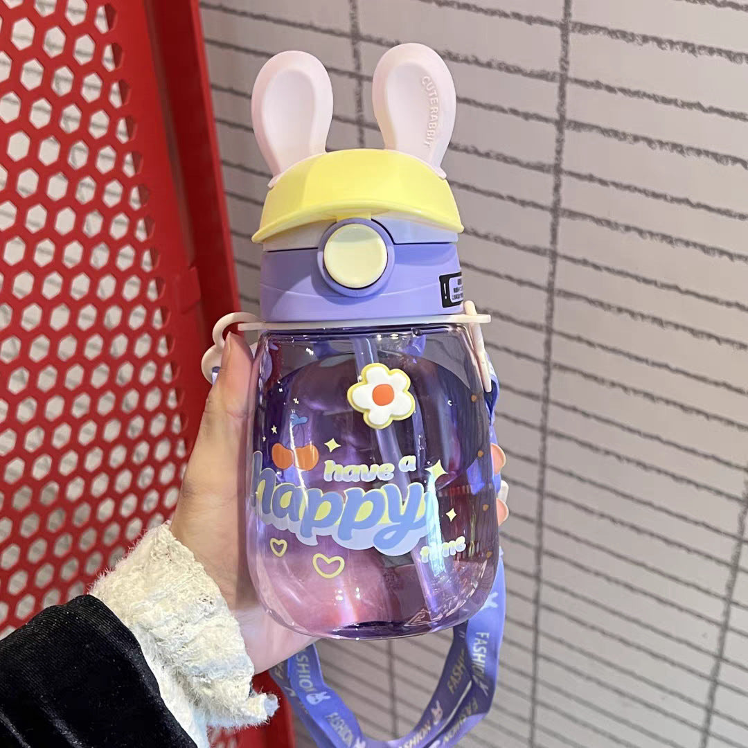 Ladies Stylish Water Bottle with Bunny Lid Bowlift