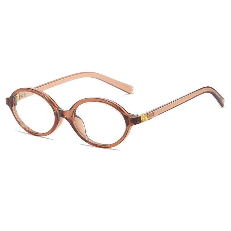 Vintage-Inspired Oval Frame Eyeglasses Bowlift
