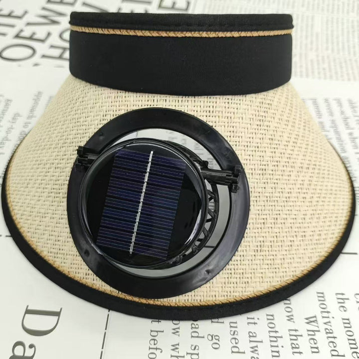 Sport Sun Visor with detachable front fan, adjustable headband and reflective piping Bowlift
