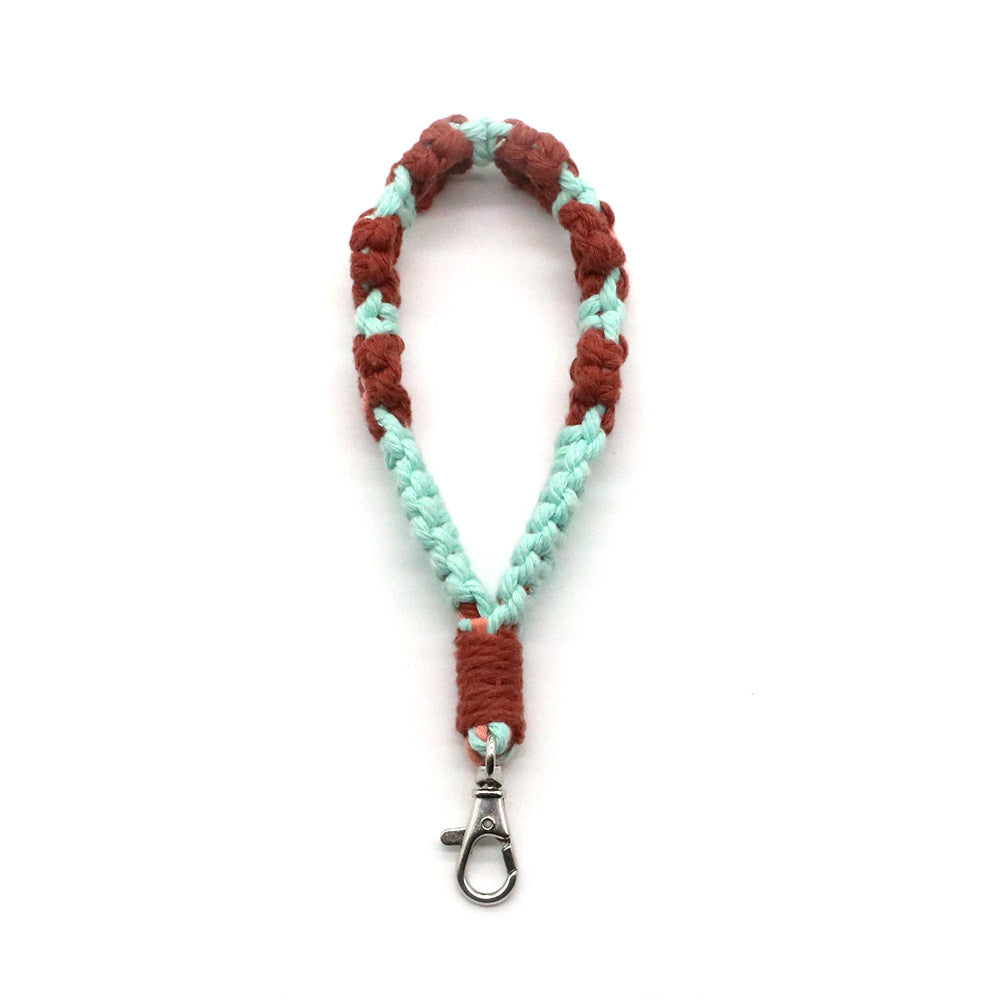 Decorative keychain made of macrame