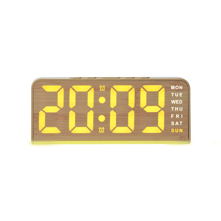 Digital Light Alarm Clock with Temperature Display Bowlift