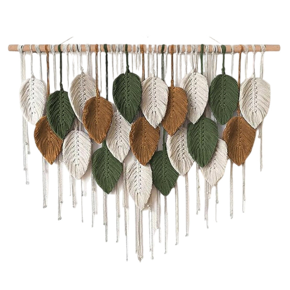 Macrame Leaf Wall Hanging Tapestry Bowlift