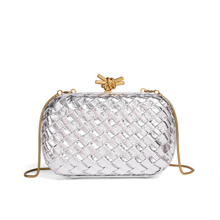 Elegant Woven Evening Clutch Bowlift