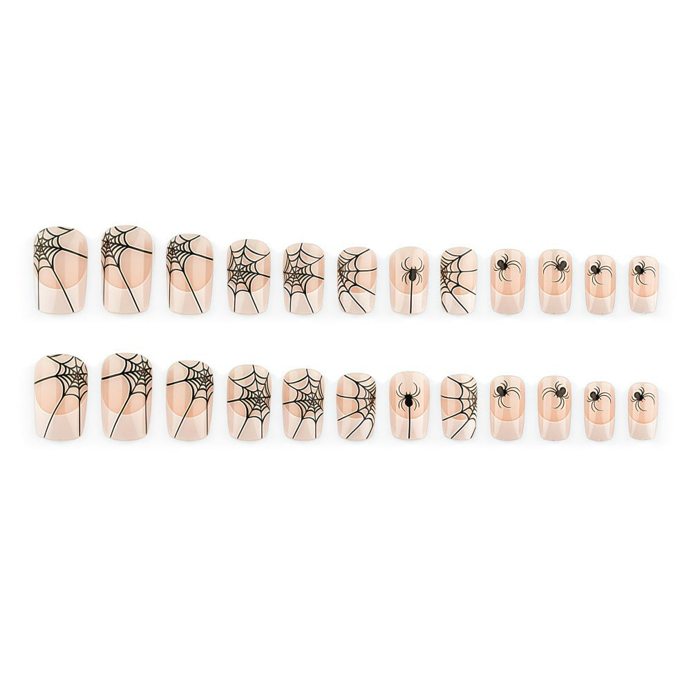 Halloween Artificial Nails with Spider and Web Design Bowlift