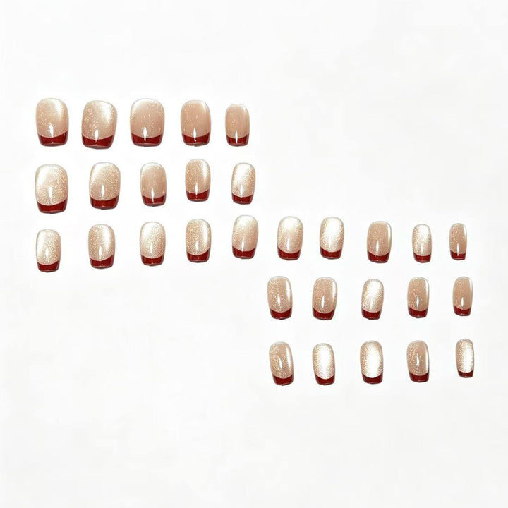 Elegant French Tip Nail Art Set Bowlift